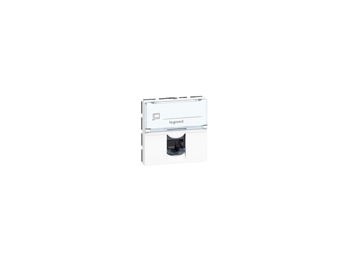 Legrand Mosaic stopcontact RJ45 UTP CAT6 wit