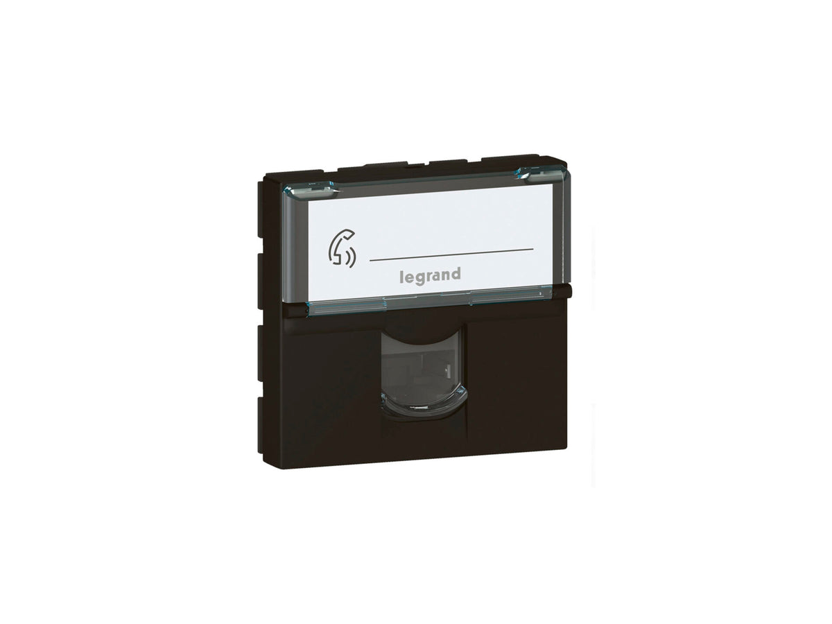 Legrand Mosaic stopcontact RJ45 UTP CAT6 zwart