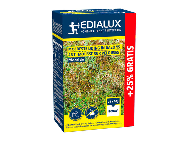 Edialux Moscide mosbestrijding in gazons 25x40 g + 25% gratis