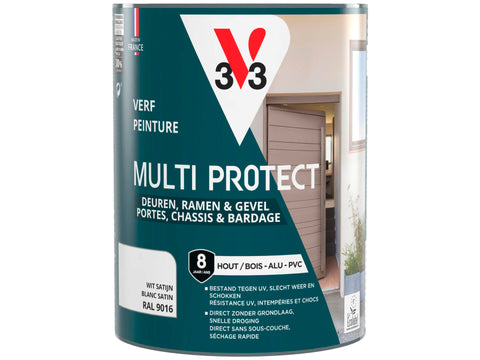V33 Multi Protect verf hout alu pvc 0,75l wit