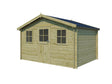 Gardenas Munchen houten tuinhuis 385x295x248 cm blokhut geïmpregneerd anticondensbescherming