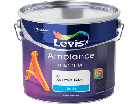 Levis Muurverf Ambiance satijn 10l mix wit mengbasis
