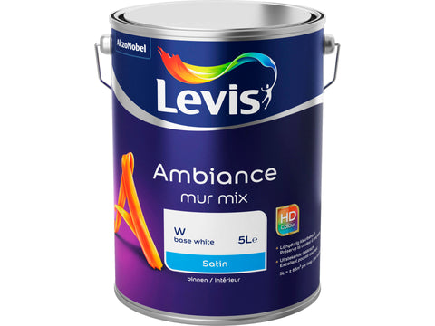 Levis Muurverf Ambiance satijn 5l mix wit mengbasis