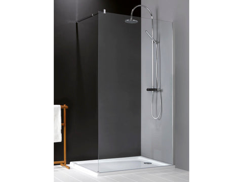 Lafiness New Free douchewand 100x200 cm vast helder glas