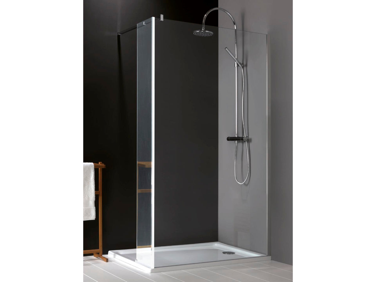Lafiness New Free douchewand 30x200 cm zijpaneel helder glas
