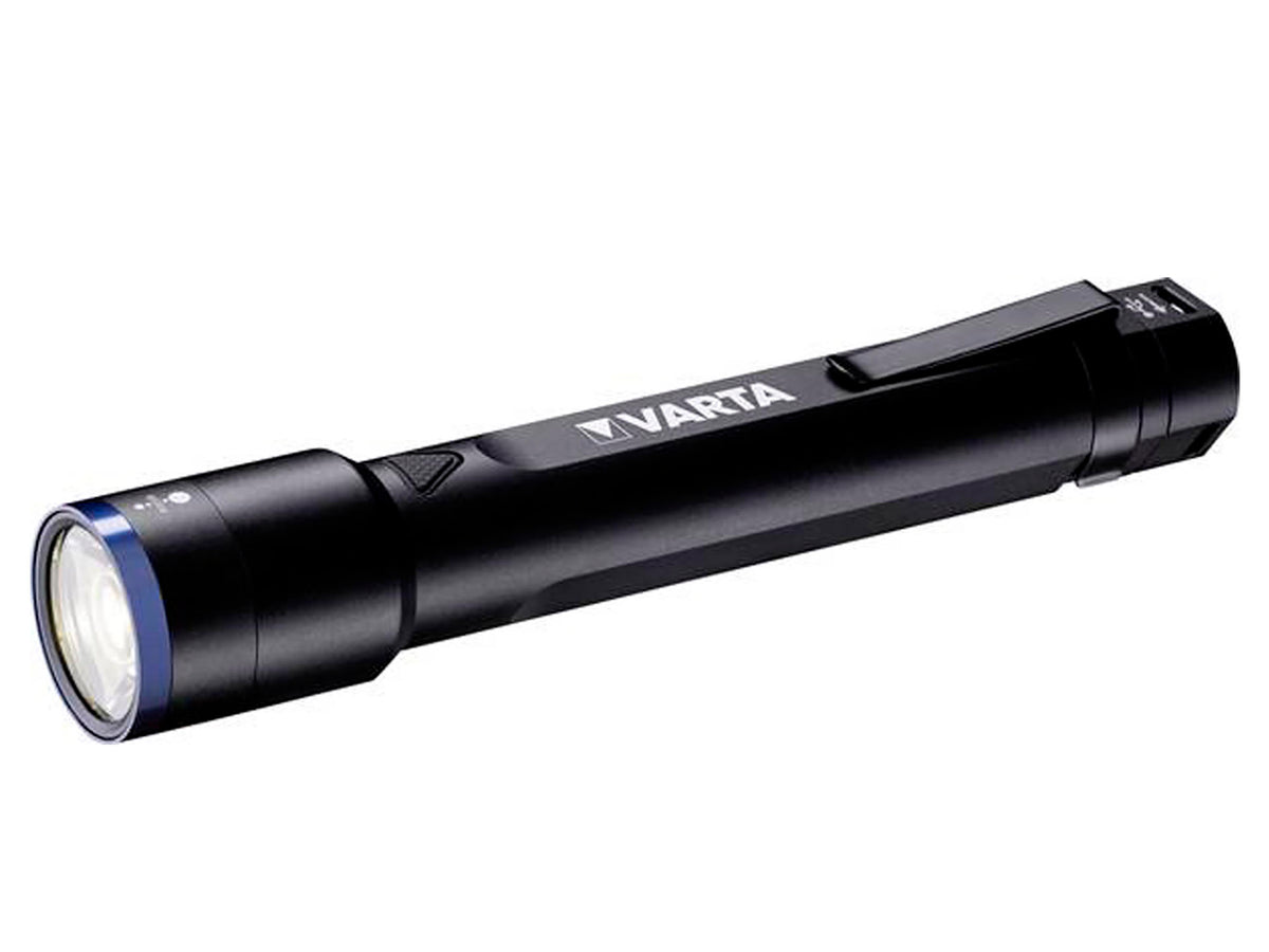 Varta Night Cutter F30R zaklamp oplaadbaar zwart