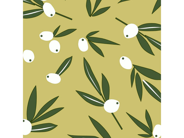 Captain Cook Olive It Avocado toile cirée 140cm