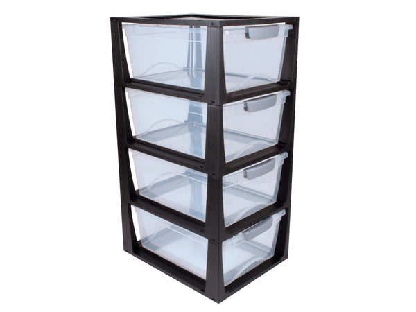 Sunware Omega tiroir de rangement 11l transparent-noir