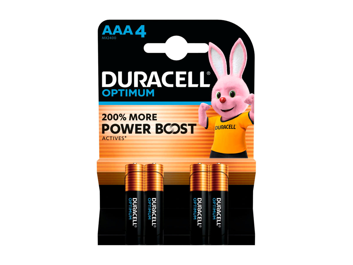 Duracell Optimum batterij alkaline AAA 4 stuks