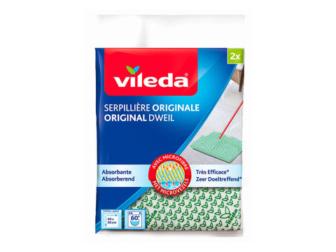 Vileda Original dweil 60x50 cm groen 2 stuks