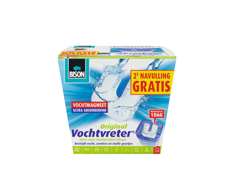 Bison Original vochtvreter met vochtmagneet 450g + 2e navulling gratis
