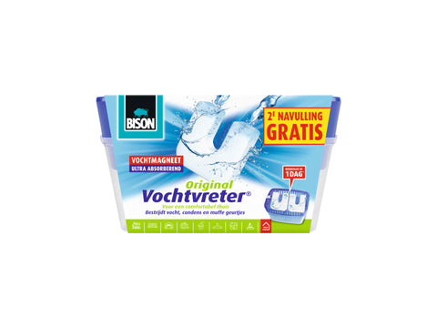 Bison Original vochtvreter met vochtmagneet 900g + 2e navulling gratis