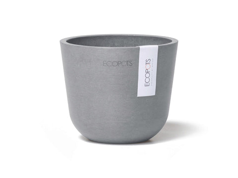 Ecopots Oslo Mini bloempot 11,5cm blauwgrijs, kunststof & plastic bloempotten — SKU COLOS-987867, EAN 5413724325567