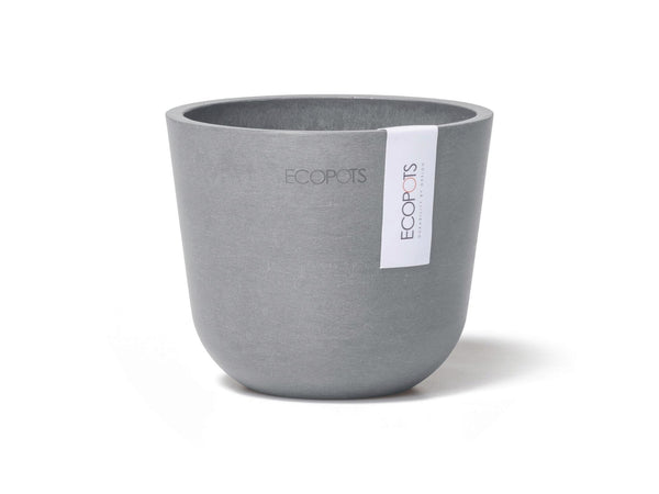 Ecopots Oslo Mini pot à fleurs 11,5cm bleu/gris