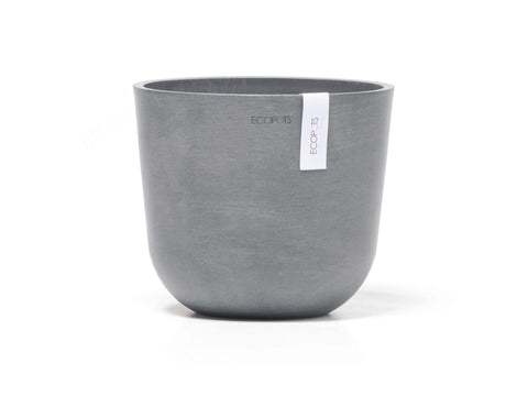 Ecopots Oslo Mini bloempot 19cm blauwgrijs, kunststof & plastic bloempotten — SKU COLOS-987869, EAN 5413724325581