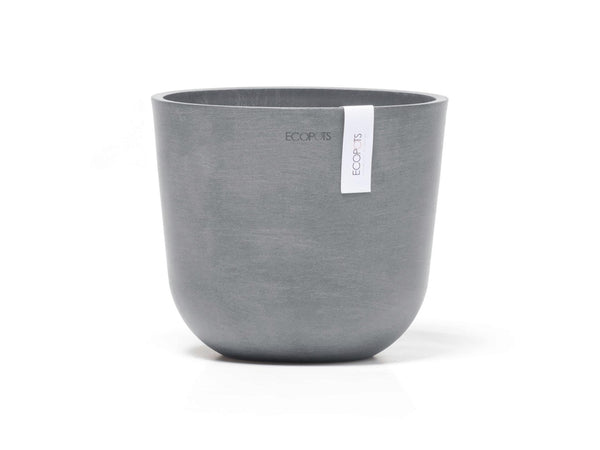 Ecopots Oslo Mini pot à fleurs 19cm bleu/gris