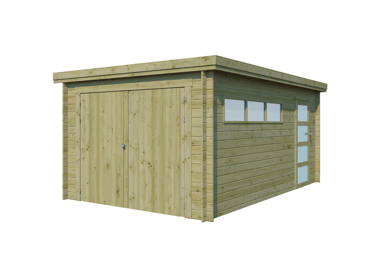 Gardenas Oslo garage 505x325x232 cm hout geïmpregneerd