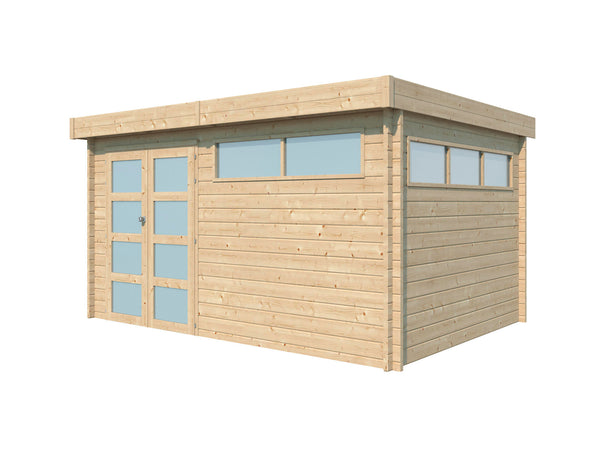 Woodlands Ottawa II houten tuinhuis 415x295x230 cm blokhut dakisolatie