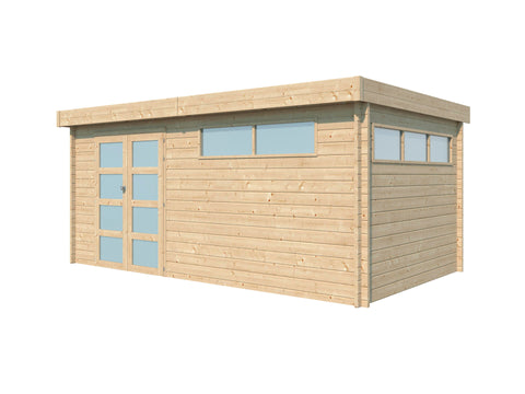 Woodlands Ottawa IV houten tuinhuis 505x295x230 cm blokhut anticondensbescherming