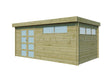 Woodlands Ottawa IV abri de jardin en bois 505x295x230 cm chalet imprégné isolation toit