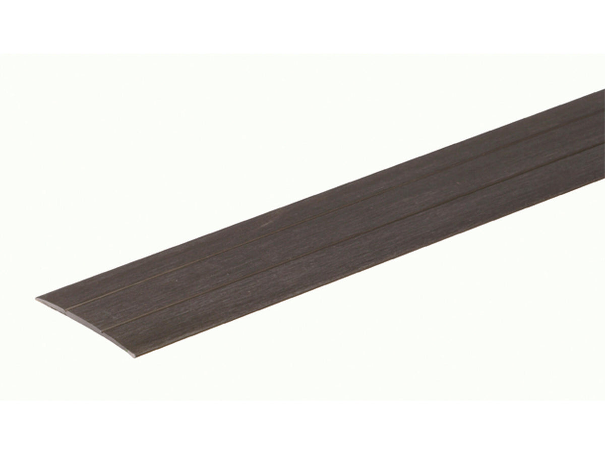 Overgangsprofiel zelfklevend 38x1 mm 90cm geanodiseerd aluminium metaal RVS-look