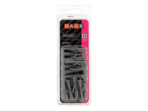 Mack PE-pluggen 6mm 25 stuks