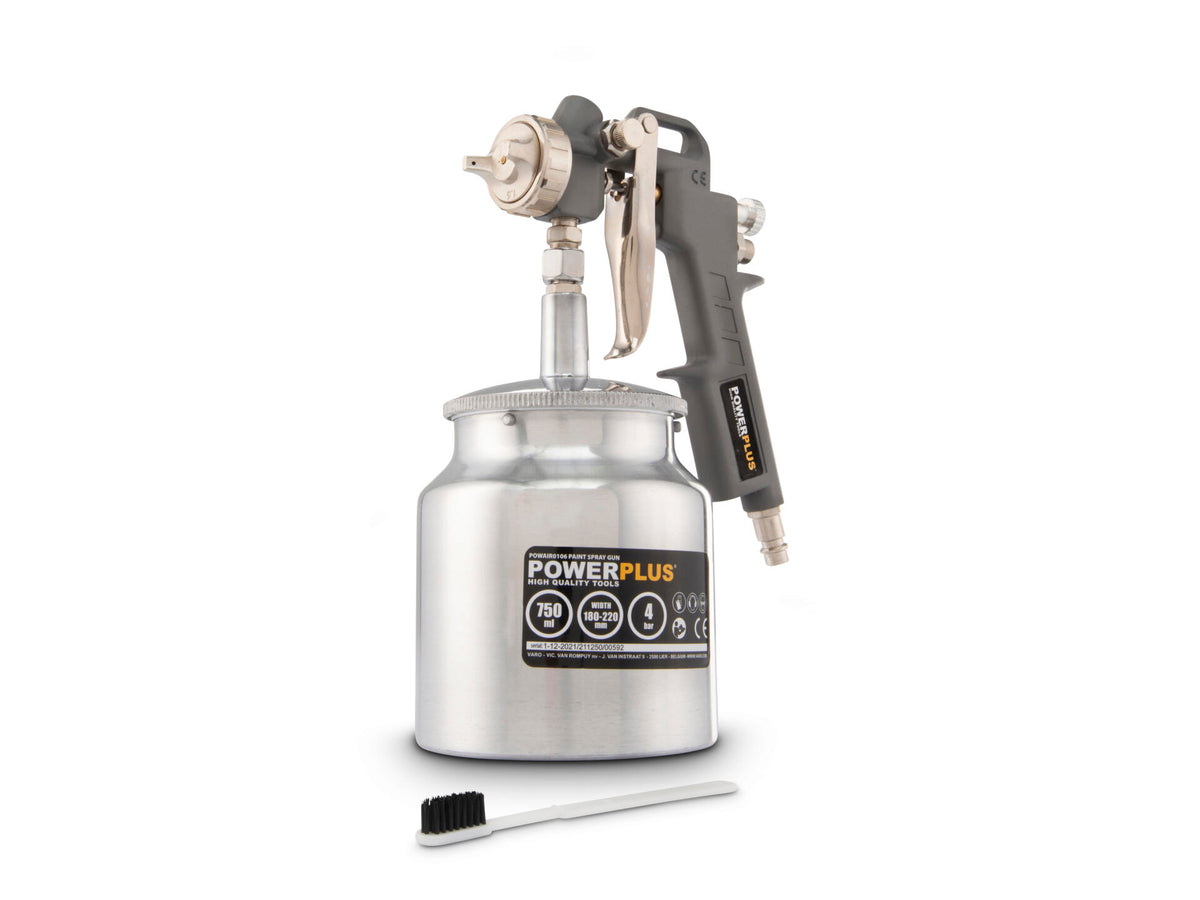 Powerplus POWAIR0106 verfspuit met onderbeker 750cc