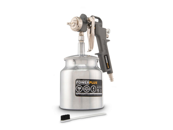 Powerplus POWAIR0106 pistolet de peinture avec godet inférieur 750cc