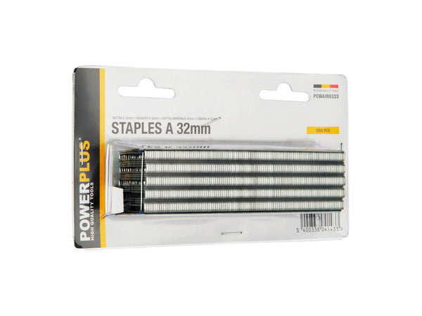 Powerplus POWAIR0333 nieten 32mm 1000 stuks