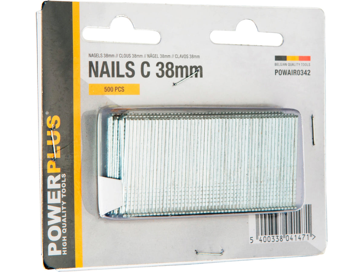 Powerplus POWAIR0342 nagels 38mm 500 stuks