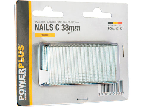 Powerplus POWAIR0342 nagels 38mm 500 stuks