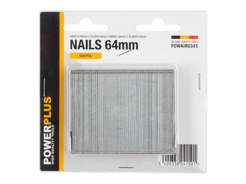 Powerplus POWAIR0345 nagels 64mm 500 stuks