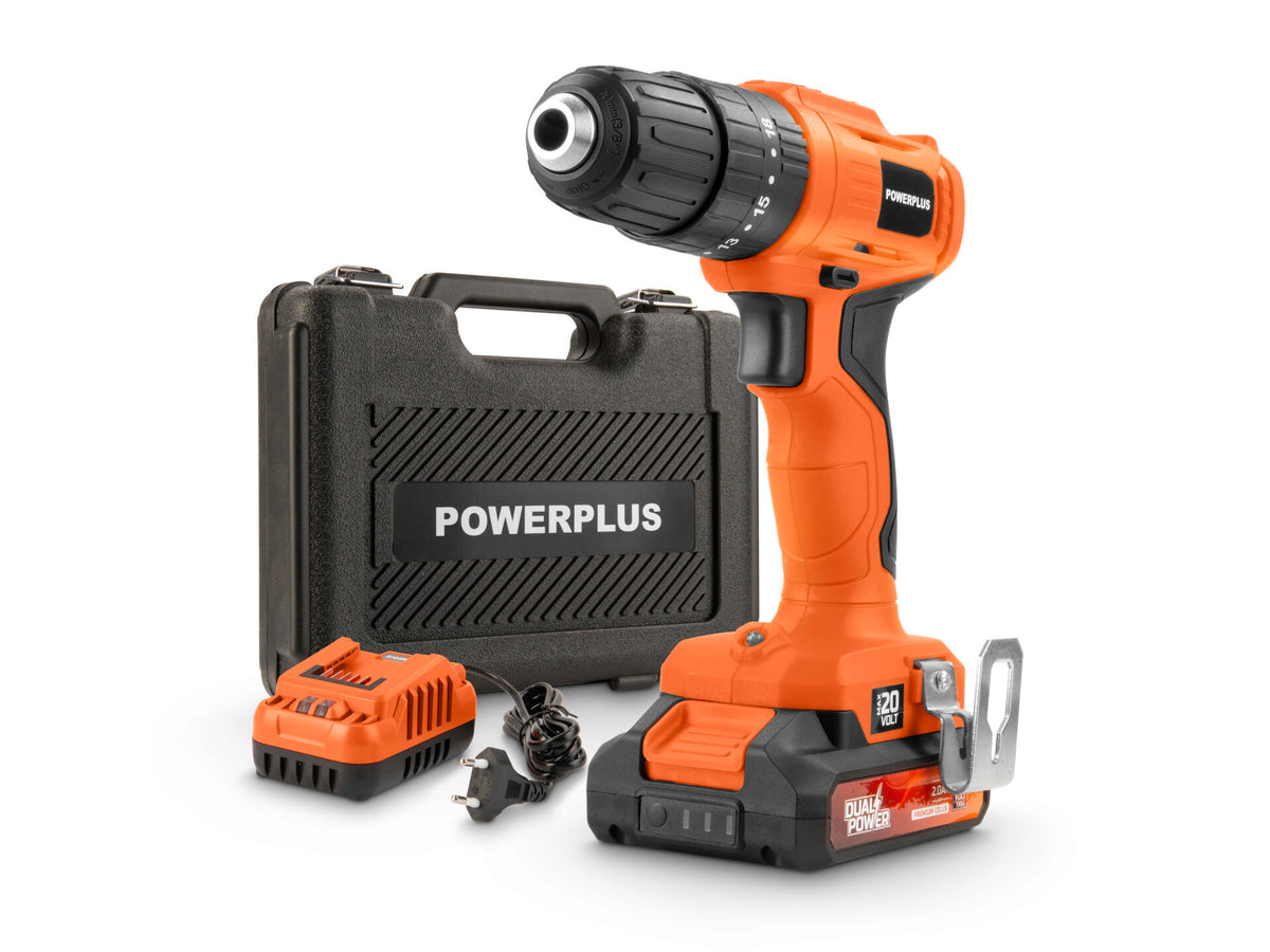 Powerplus Dual Power POWDPO1110 accu schroef- en klopboormachine 20V Li-Ion + lader
