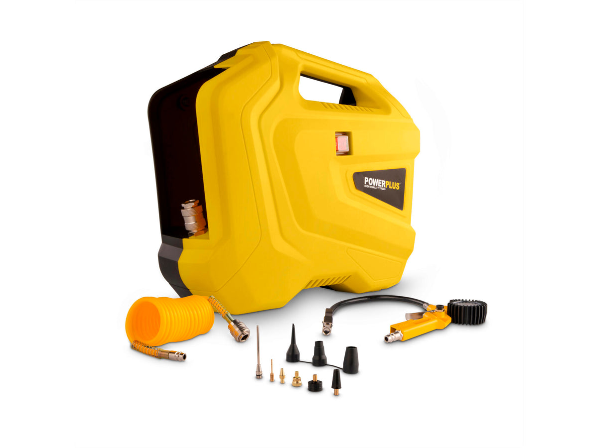Powerplus POWX1706 compressor 1100W olievrij + 11 accessories