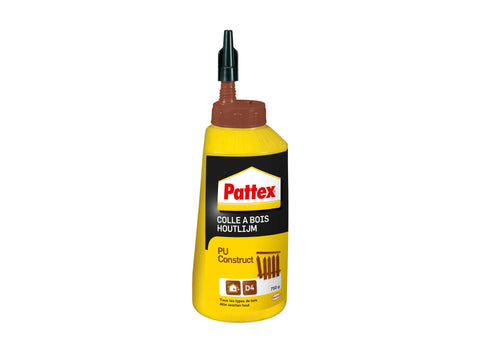 Pattex PU Construct houtlijm 750g bruin + gratis handschoenen
