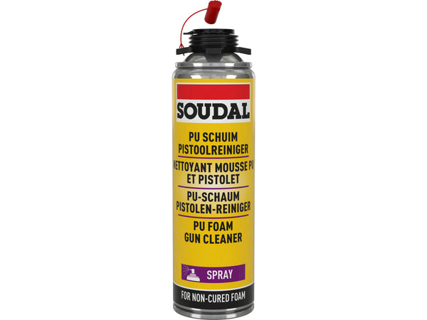 Soudal spray nettoyant mousse PU et pistolet 500ml