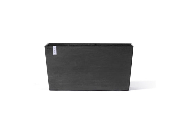 Ecopots Paris Wheels bloembak met wielen 100x40 cm donkergrijs