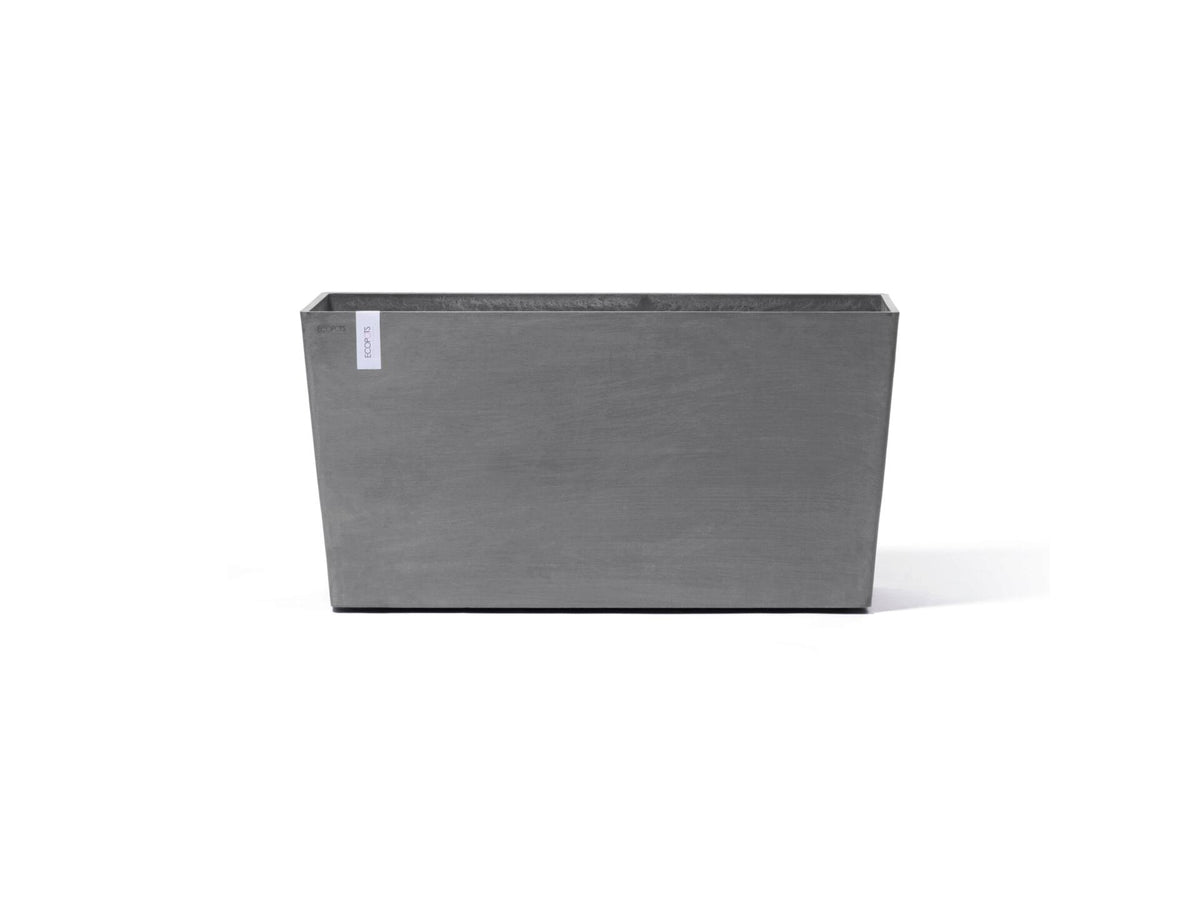 Ecopots Paris Wheels bloembak met wielen 100x40 cm grijs