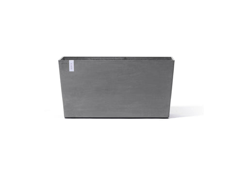 Ecopots Paris Wheels bloembak met wielen 100x40 cm grijs