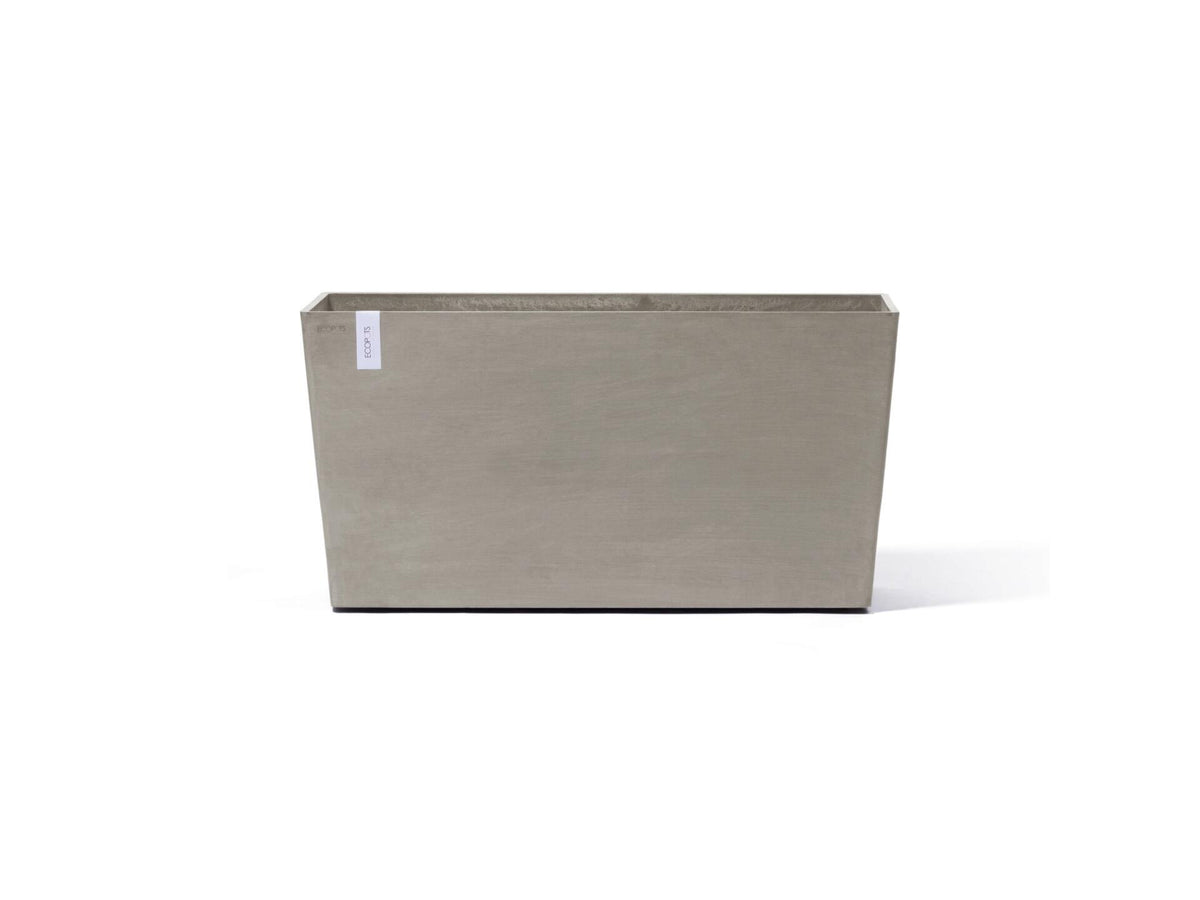 Ecopots Paris Wheels bloembak met wielen 100x40 cm taupe