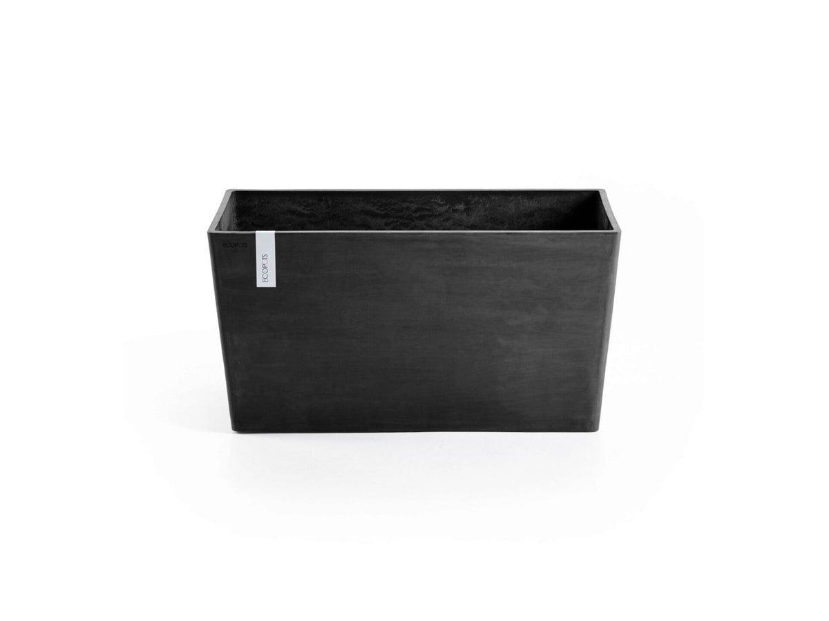 Ecopots Paris bloembak 80x25 cm donkergrijs