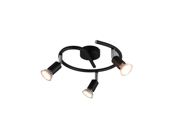 Trio Paris spot de plafond spirale GU10 max. 3x35 W noir