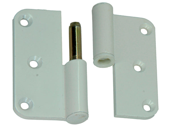 Yale Paumelle avec coins arrondis 8x8 cm gauche blanc