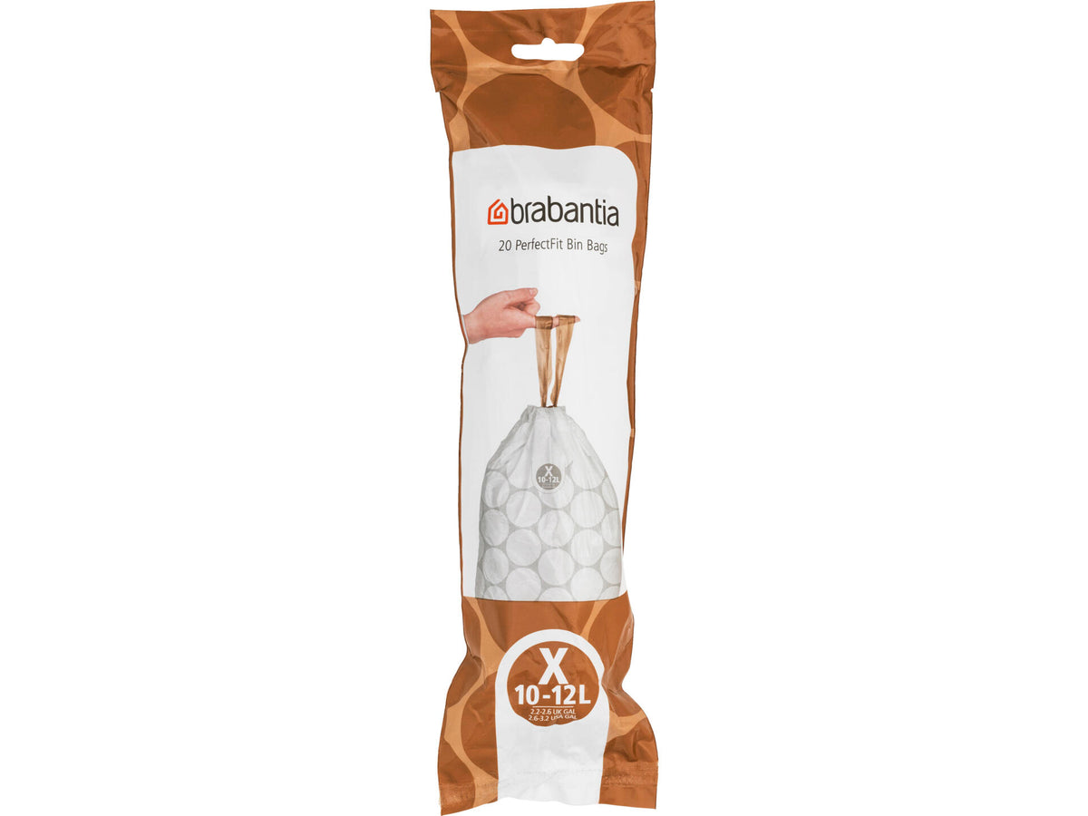 Brabantia PerfectFit vuilniszak met trekbandsluiting 10-12 l 20 stuks