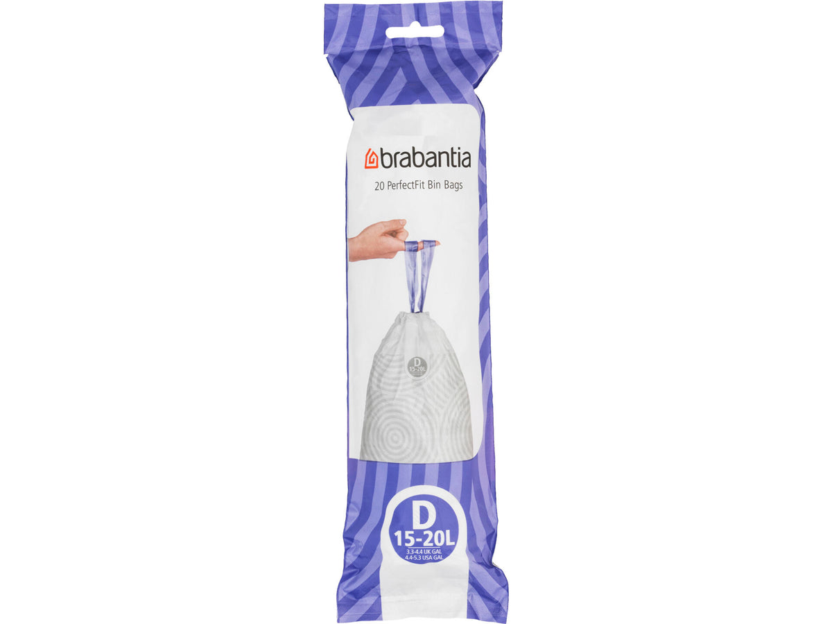 Brabantia PerfectFit vuilniszak met trekbandsluiting 15-20 l 20 stuks