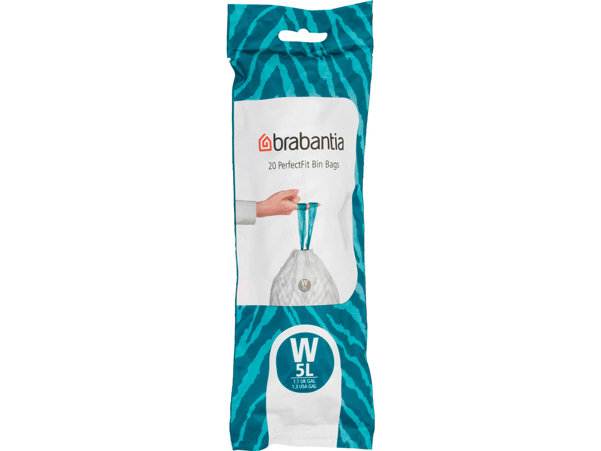 Brabantia PerfectFit vuilniszak met trekbandsluiting 5l 20 stuks