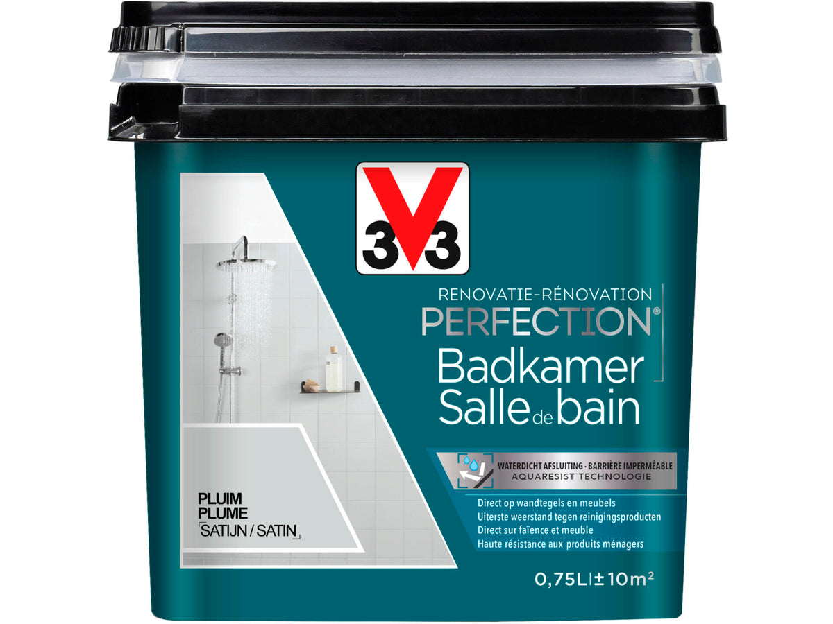 V33 Perfection renovatieverf badkamer zijdeglans 0,75l pluim
