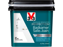V33 Perfection peinture rénovation salle de bains satin 0,75l blanc