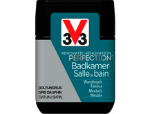 V33 Perfection testeur peinture salle de bains satin 75ml gris dauphin