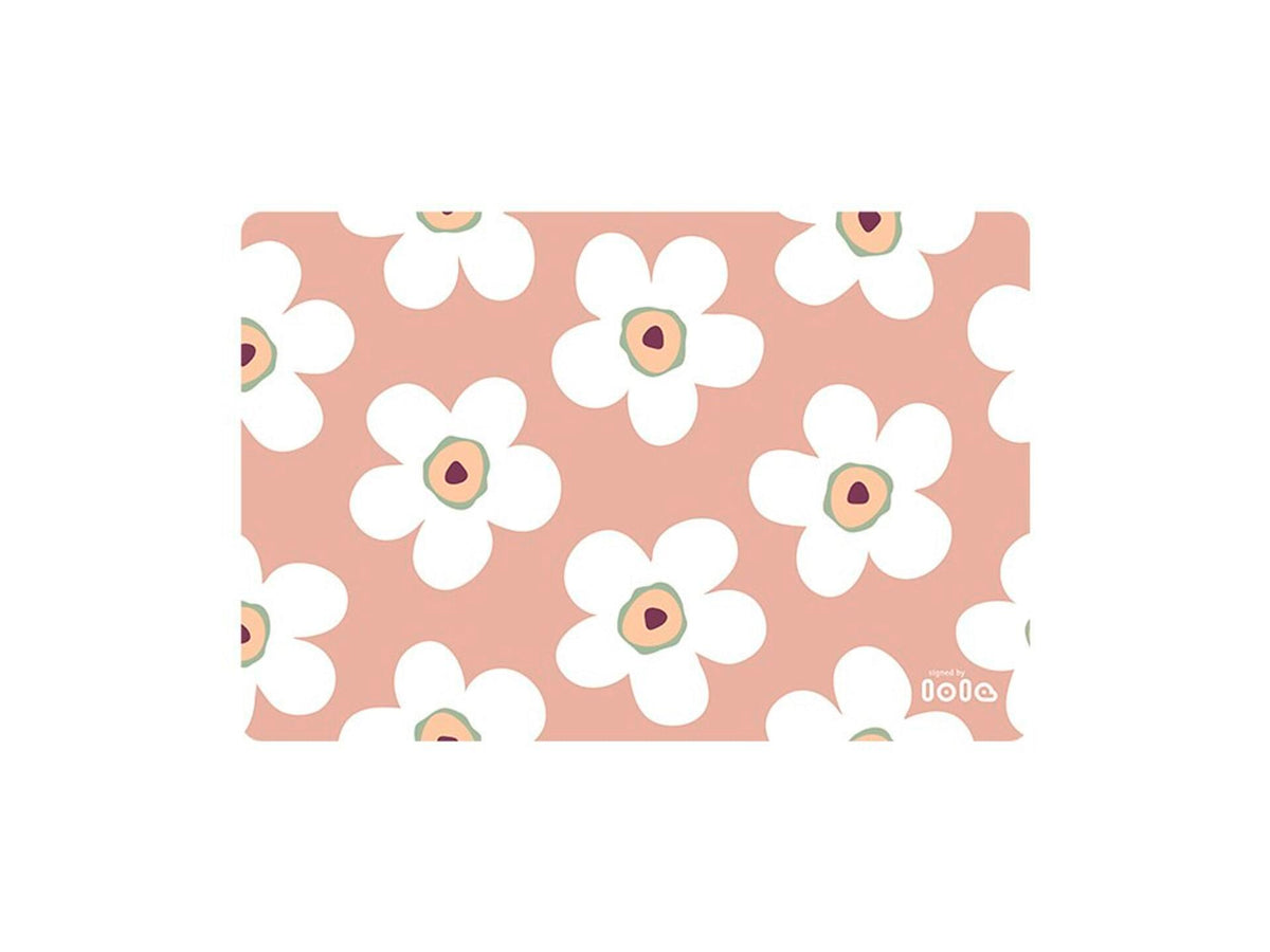 Lola Placemat antislip 45x30 cm small big flower rosewood